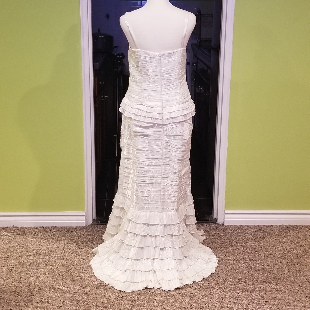 NWT Formal Dress With Ruching, Ruffles, And Jacket - Picture 6 of 10